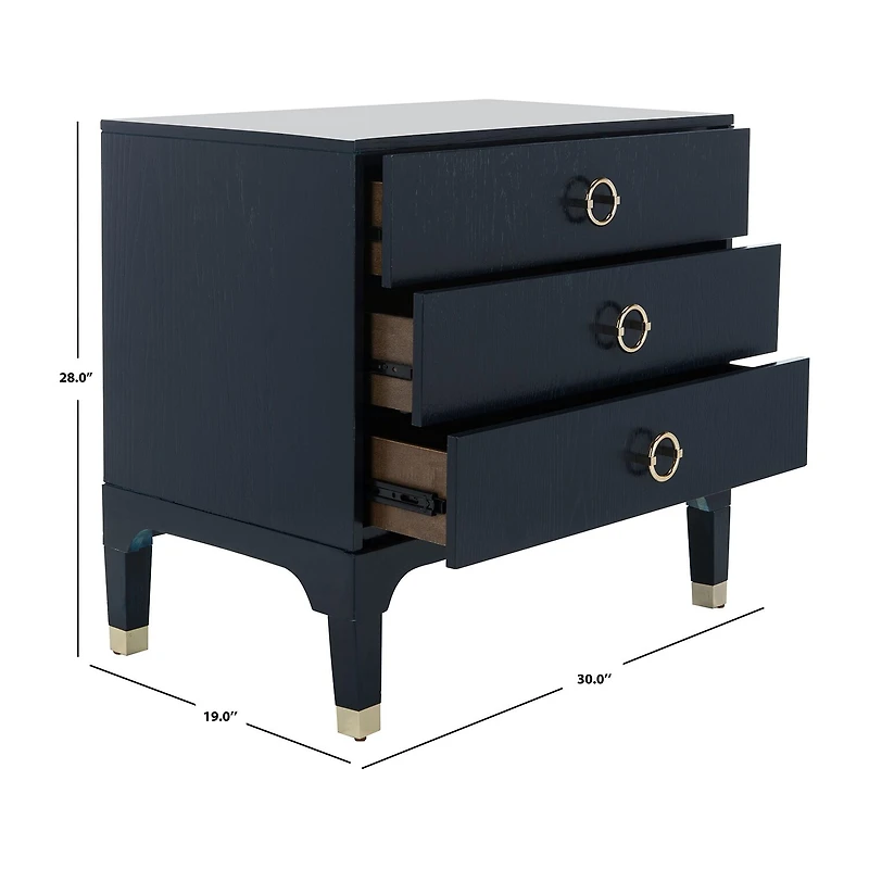 Lorna 3-Drawer Nightstand
