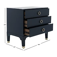 Lorna 3-Drawer Nightstand