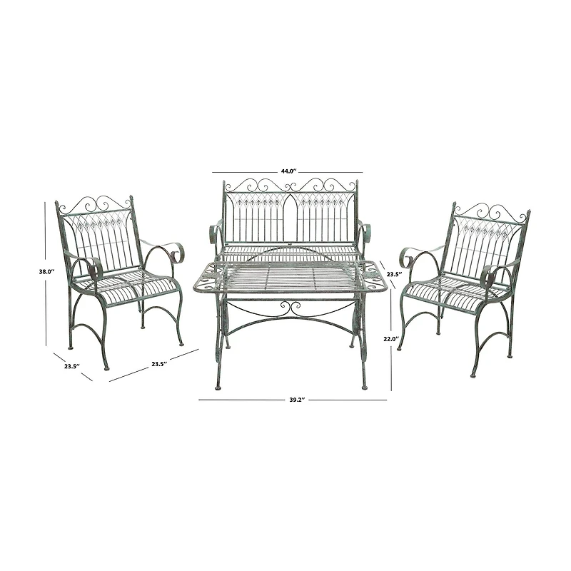 Leah Patio 4-pc. Iron Conversation Set