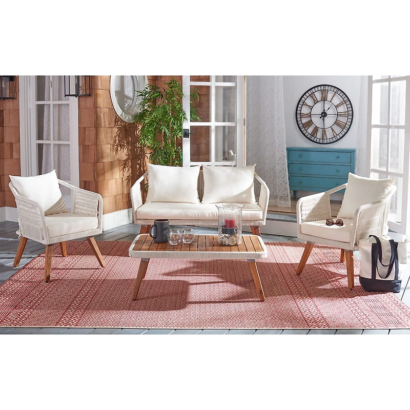 Safavieh Raldin Patio Collection 4-pc. Conversation Set Weather Resistant