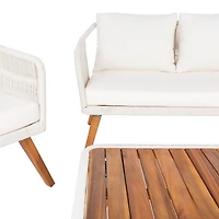 Safavieh Raldin Patio Collection 4-pc. Conversation Set Weather Resistant