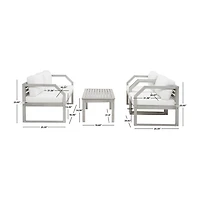 Safavieh Dren Collection 4-pc. Conversation Set Weather Resistant