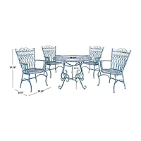 Safavieh Thessaly Patio Collection 5-pc. Weather Resistant Round Dining Set