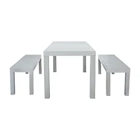 Safavieh Dario Patio Collection 3-pc. Weather Resistant Rectangular Dining Set
