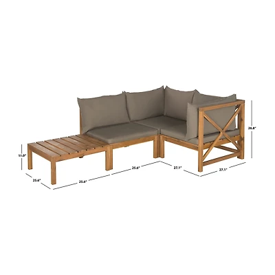 Safavieh Lynwood Patio Collection 4-pc. Conversation Set Weather Resistant