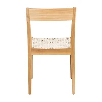 Pranit Dining Chair with Woven Leather Seat - Set of 2