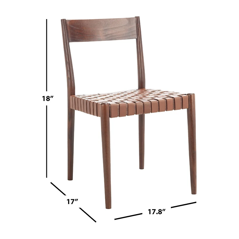 Eluned Dining Chair with Basket Woven Seat - Set of 2