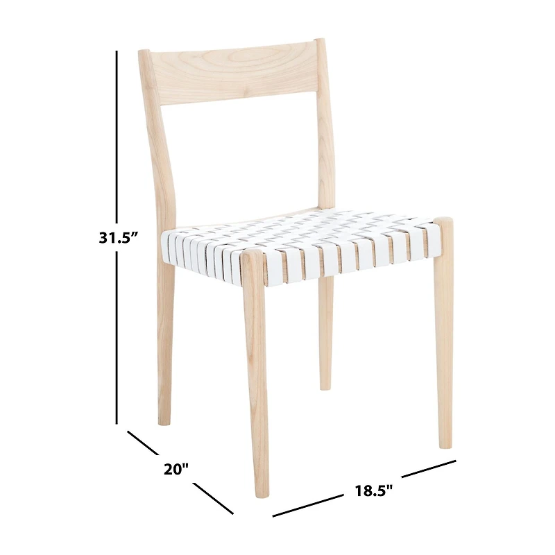 Eluned Dining Chair with Basket Woven Seat - Set of 2