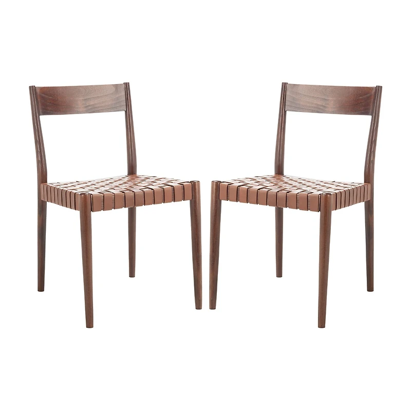 Eluned Dining Chair with Basket Woven Seat - Set of 2