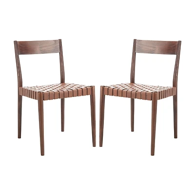Eluned Dining Chair with Basket Woven Seat - Set of 2
