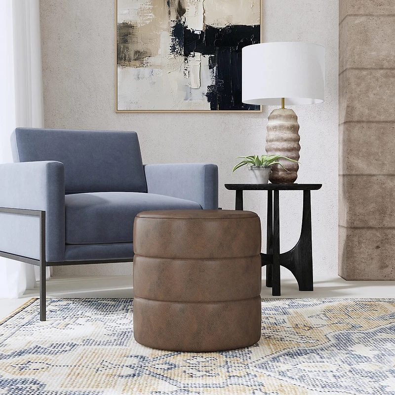 Kinfine Homepop Upholstered Ottoman