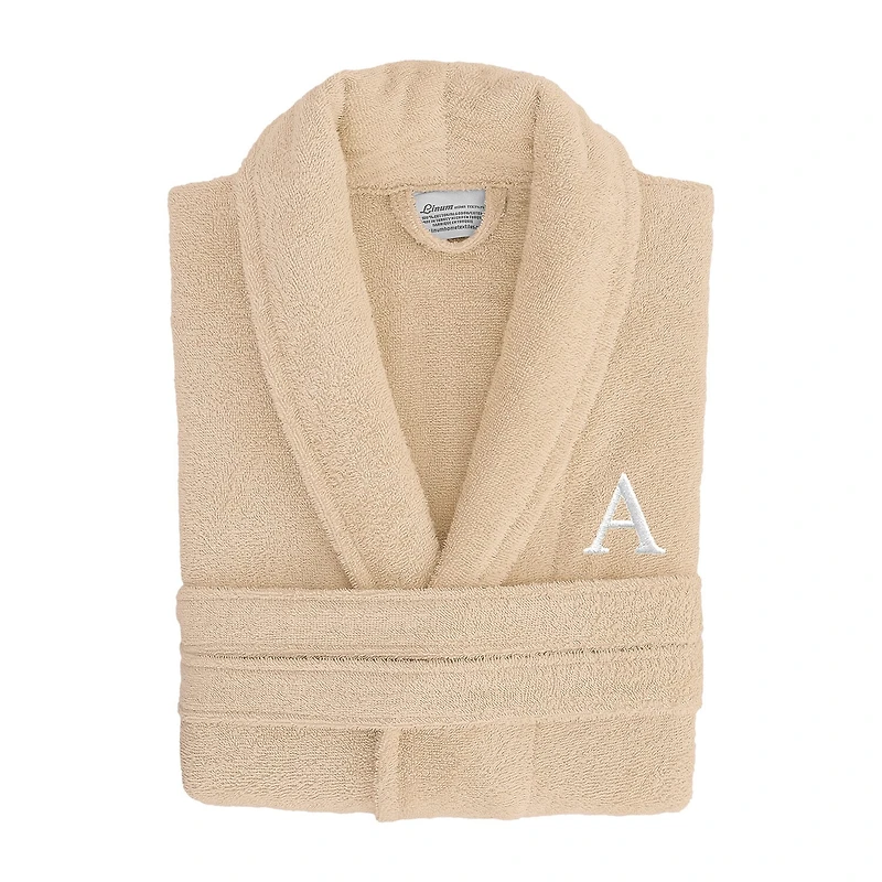 Linum Home Textiles Personalized Terry Bathrobe Unisex Adult Cloth Long Sleeve Length Robe