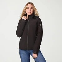 Free Country Womens Hooded Water Resistant Midweight Softshell Jacket
