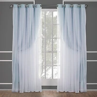 Exclusive Home Curtains Catarina Grommet Top Energy Saving Blackout Set of 2 Curtain Panel