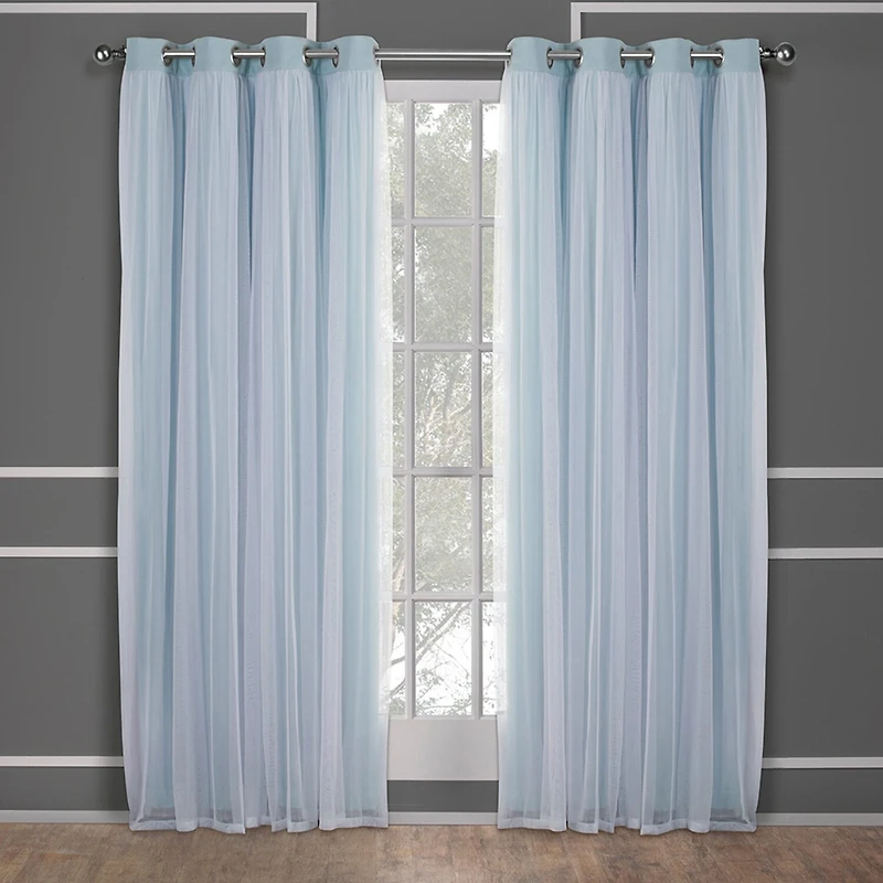 Exclusive Home Curtains Catarina Grommet Top Energy Saving Blackout Set of 2 Curtain Panel