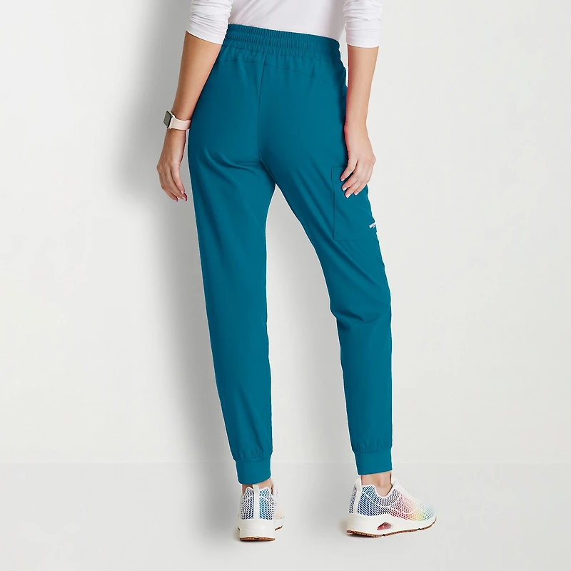 Skechers Skp552 Theory 4-Pocket Mid-Rise Jogger Womens Stretch Fabric Moisture Wicking Scrub Pant