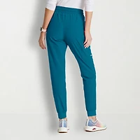 Skechers Skp552 Theory 4-Pocket Mid-Rise Jogger Womens Petite Stretch Fabric Moisture Wicking Scrub Pant