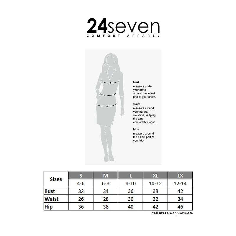 24seven Comfort Apparel Womens Straight Neck Short Sleeve Sheath Dress