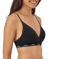 Hanes Originals Womens Medium Support Wireless Bralette Dho10t
