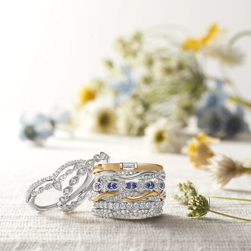 I Said Yes (H-I / I1) 1/10 CT. T.W. Lab Grown White Diamond Sterling Silver or 14K Gold Over Wedding Band