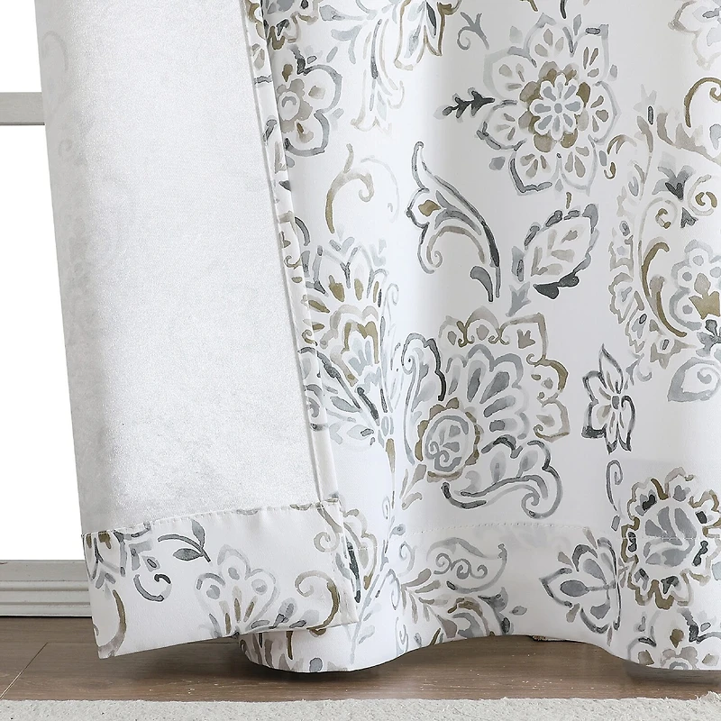 Regal Home Kelvis Printed Grommet Top Energy Saving Blackout Set of 2 Curtain Panel