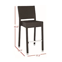 Safavieh Bethel Patio Collection Bar Stool