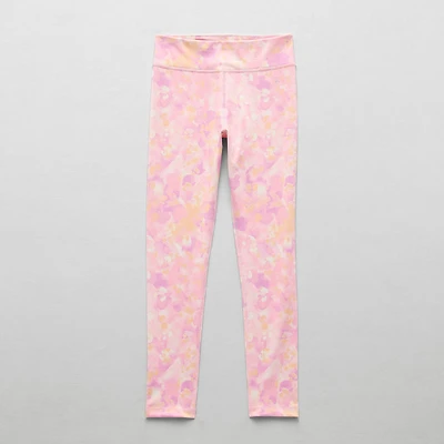 Xersion Little & Big Kid Girls Quick Dry High Rise 24" Active Skinny Full Length Leggings