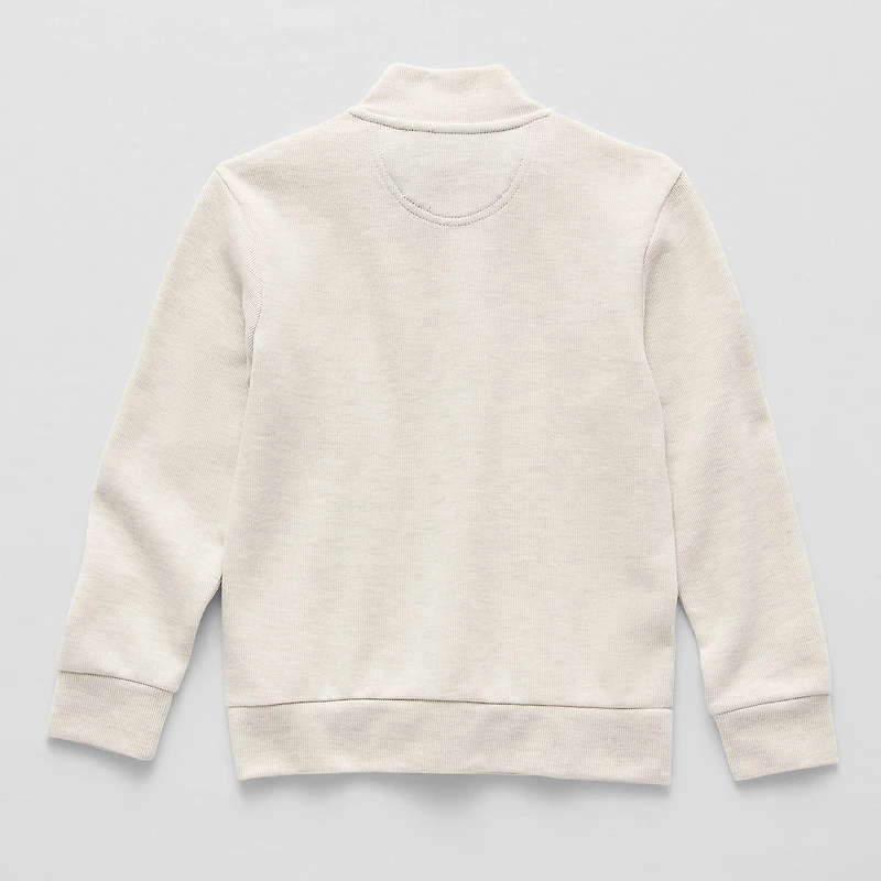 U.S. Polo Assn. Little & Big Kid Boys Mock Neck Long Sleeve Casual Quarter-Zip Pullover