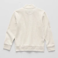 U.S. Polo Assn. Little & Big Kid Boys Mock Neck Long Sleeve Casual Quarter-Zip Pullover