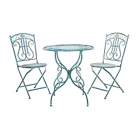 Safavieh Semly Patio Collection 3-pc. Bistro Set Folding