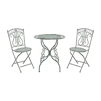Safavieh Semly Patio Collection 3-pc. Bistro Set Folding