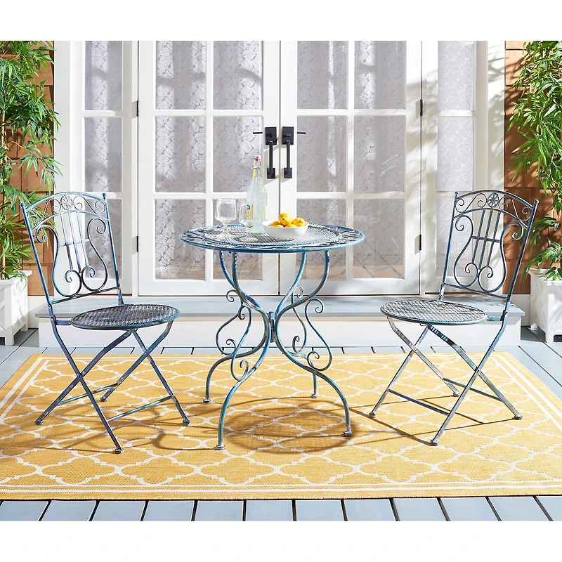 Safavieh Semly Patio Collection 3-pc. Bistro Set Folding