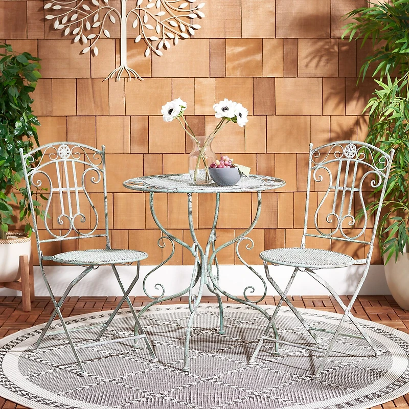 Safavieh Semly Patio Collection 3-pc. Bistro Set Folding