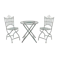 Safavieh Belen Patio Collection 3-pc. Bistro Set Folding