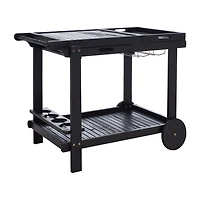 Safavieh Orland Patio Collection Wood-Top Serving Cart