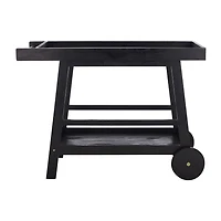 Safavieh Renzo Patio Collection Wood-Top Serving Cart