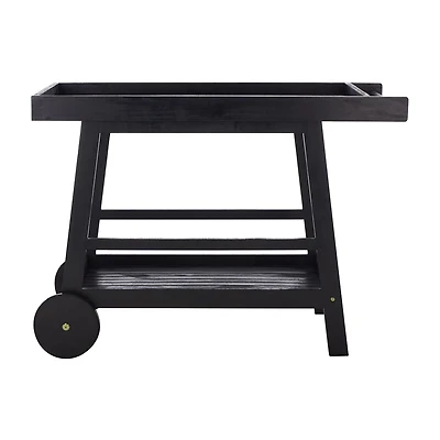 Safavieh Renzo Patio Collection Wood-Top Serving Cart