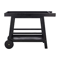 Safavieh Renzo Patio Collection Wood-Top Serving Cart