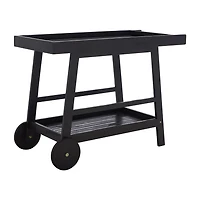 Safavieh Renzo Patio Collection Wood-Top Serving Cart