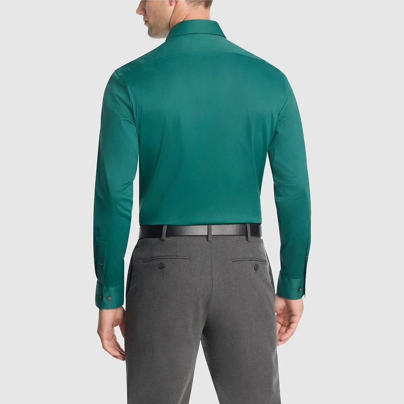 Van Heusen Everyday Defense Stain Shield Fitted Mens Modern Fit Stretch Fabric Wrinkle Free Long Sleeve Dress Shirt