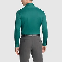 Van Heusen Everyday Defense Stain Shield Fitted Mens Modern Fit Stretch Fabric Wrinkle Free Long Sleeve Dress Shirt