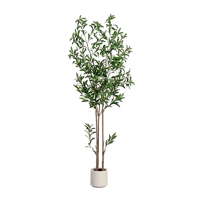 Nearly Natural 6ft. Green Minimalist Olive Indoor Artificial Tree