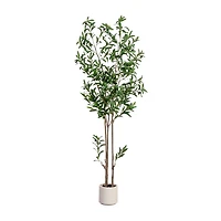 Nearly Natural 6ft. Green Minimalist Olive Indoor Artificial Tree