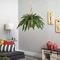 Nearly Natural 22in Green Fern Artificial Plant