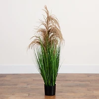 Nearly Natural 4ft. Green Pampas Grass Artificial Plant
