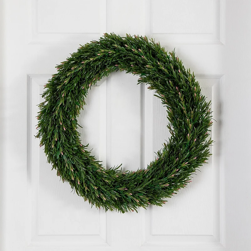 Nearly Natural 24in. Green Rosemary Wreath