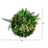 Nearly Natural 20in. X 20in. Green Queensland Rainforest Wall Panel Artificial Plant