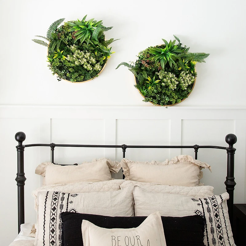 Nearly Natural 20in. X 20in. Green Queensland Rainforest Wall Panel Artificial Plant