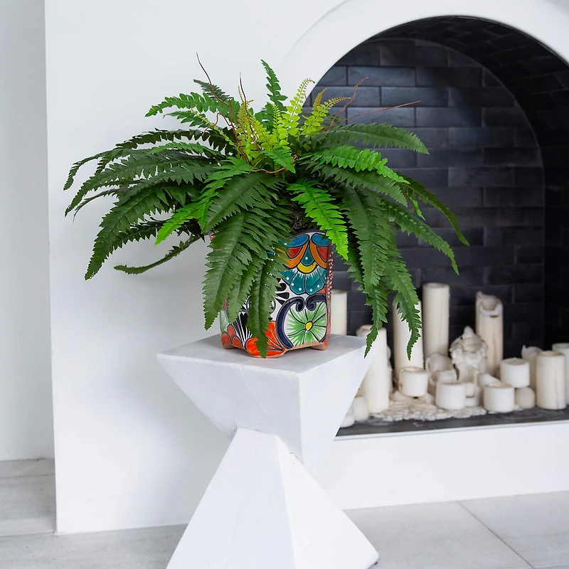 Nearly Natural 19in Green Boston Fern Artificial Plant