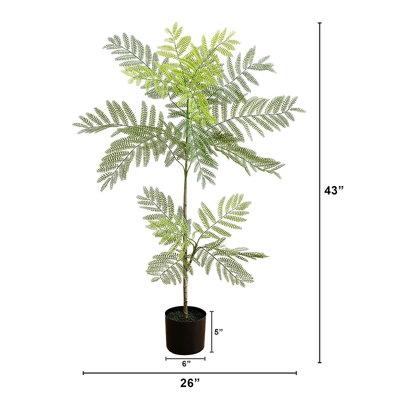 Nearly Natural 3.5ft. Green Minimalist Jacaranda Artificial Plant